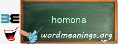 WordMeaning blackboard for homona